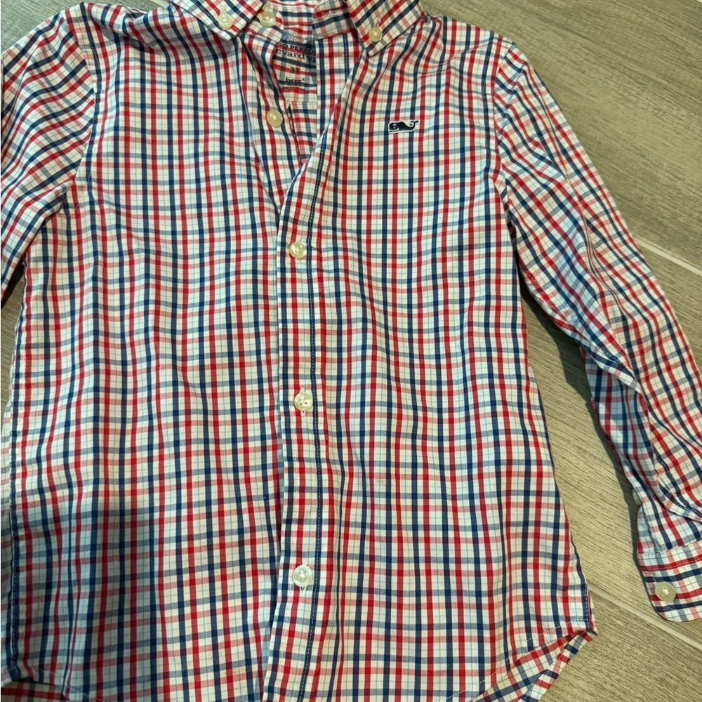 Vineyard Vines Red and Blue Checkered Shirt